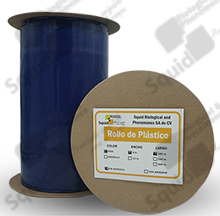 ROLLO LDPE AZUL CON PEGAMENTO (100m x 6" BOBINA)